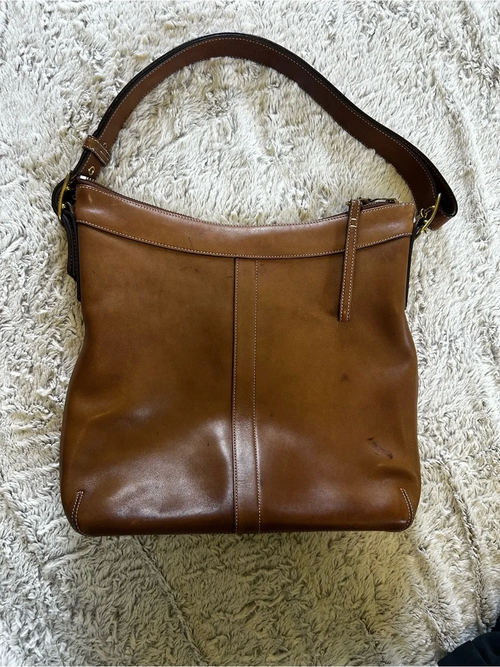 Coach Vintage Legacy Slim Adjustable Strap Shoulder/Crossbody Cognac Leather Bag